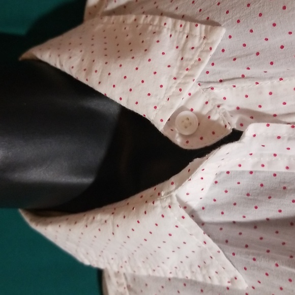 Sz M Cotton White polka dotted shirt - Picture 7 of 9